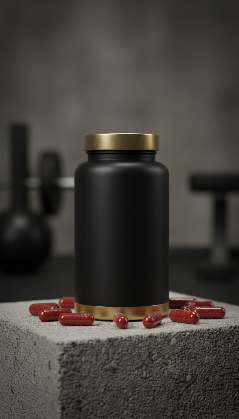 Testosterone Booster Matte Black Bottle